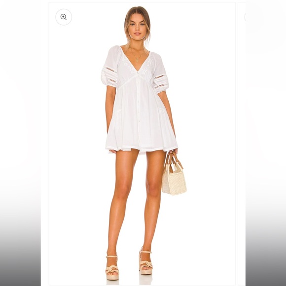 Revolve - TULAROSA Ciceli Embroidered Dress in White Size Small - Picture 6 of 8